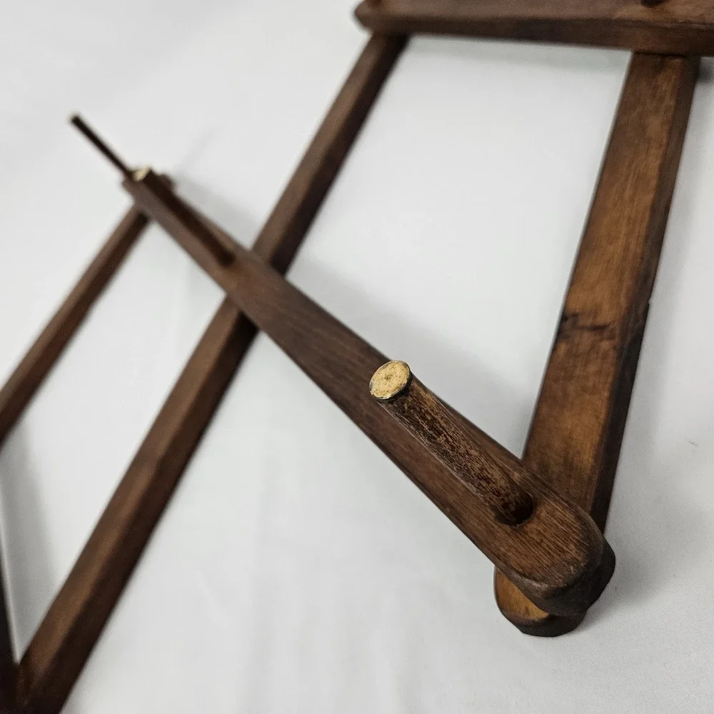 Vtg Wood Expandable Accordion Folding Rack 10 Peg Wall Hanger Hat Coat Jewelry